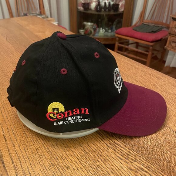 Men's Idaho Falls Chukars Black/Maroon Hook and Loop Baseball Hat Cap* - Picture 5 of 10